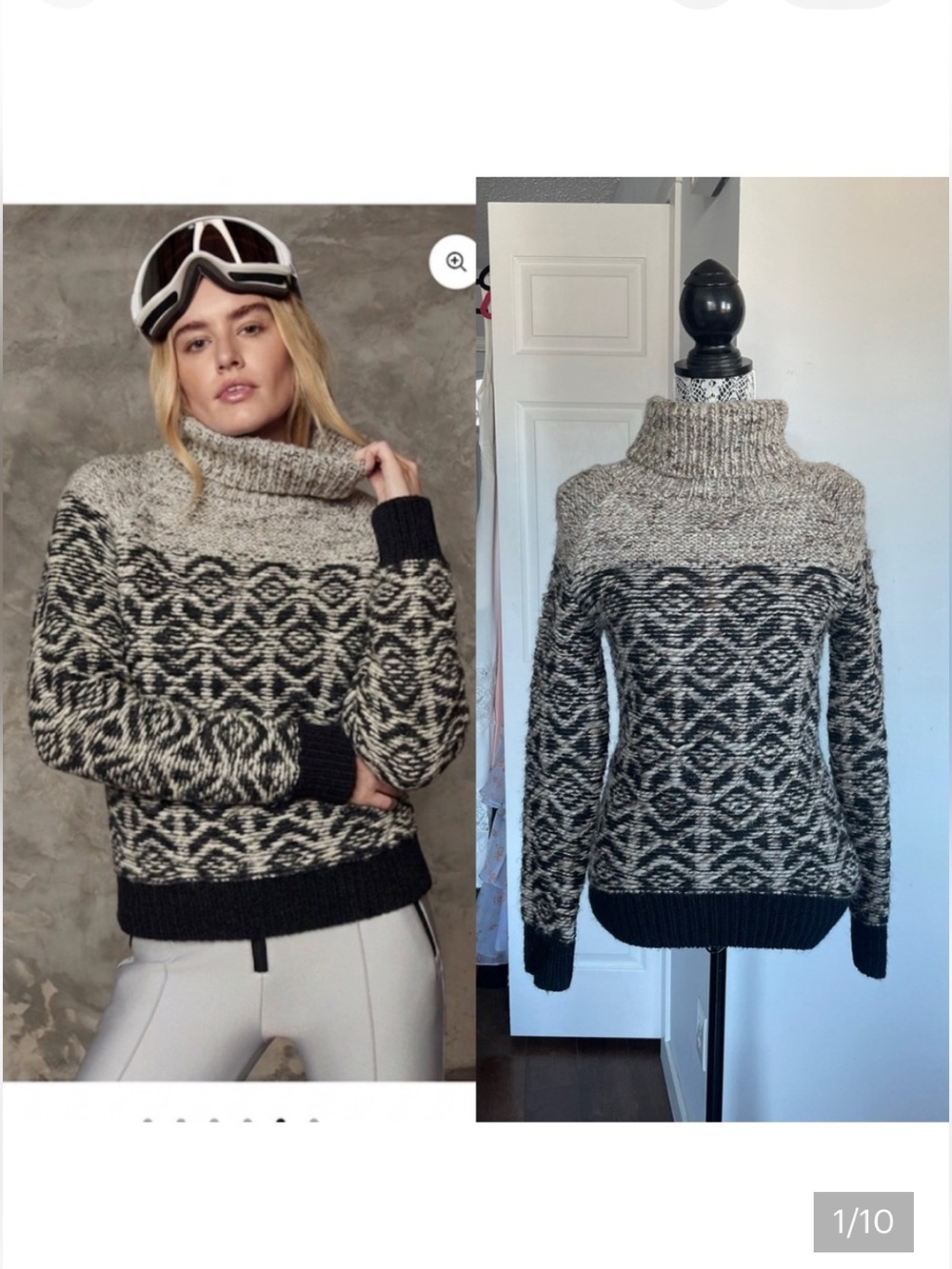 Aritzia Wool Alpaca Chunky Knit Turtle Neck Pullover Sweater. XS.